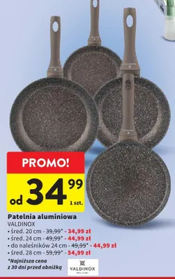 Patelnia aluminiowa VALDINOX śred. 24cm promocja w Intermarche