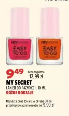 Lakier do paznokci My Secret promocja w Drogerie Natura