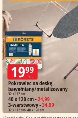 Pokrowiec na deskę bawełniany 40x120 cm Rörets promocja w Leclerc