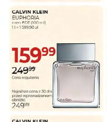 Woda toaletowa Calvin Klein Euphoria promocja w Drogerie Jawa