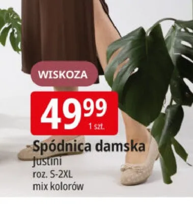 Spódnica damska Justini wiskoza mix kolorów promocja w Leclerc