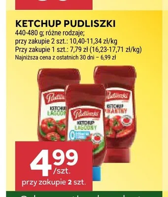Ketchup łagodny Pudliszki promocja w Stokrotka