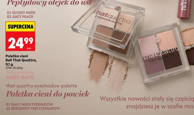 Paletka cieni Bell That Quattro 02 Burgundy Vibe Eyeshadow promocja w Biedronka