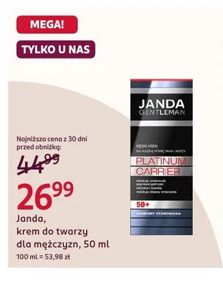 Krem do twarzy dla mężczyzn, 50 ml promocja w Rossmann