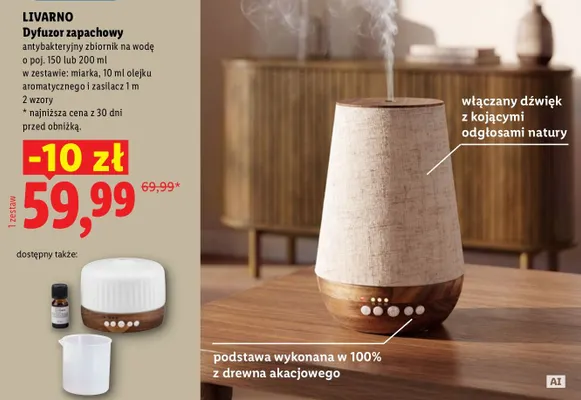 Dyfuzor zapachowy Livarno promocja w Lidl