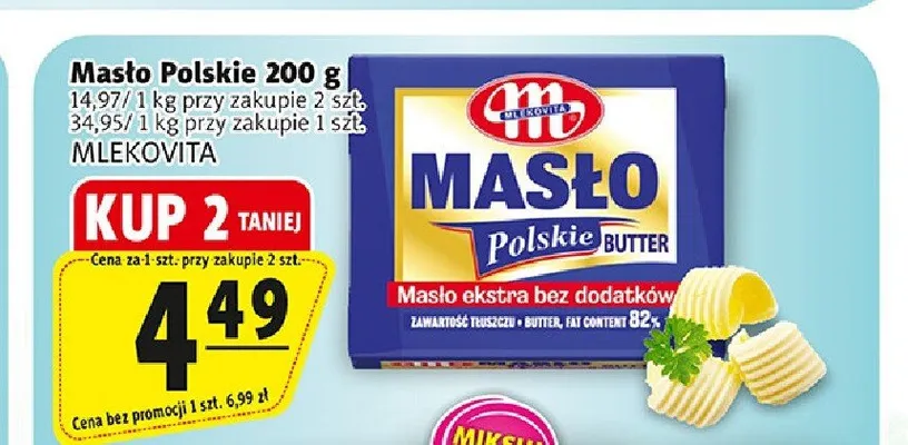 Masło Polskie ekstra bez dodatków promocja w Prim Market