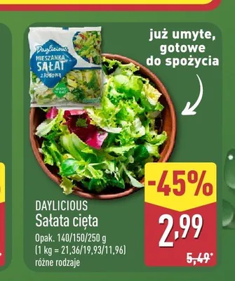 Sałata cięta Daylicious promocja w Aldi