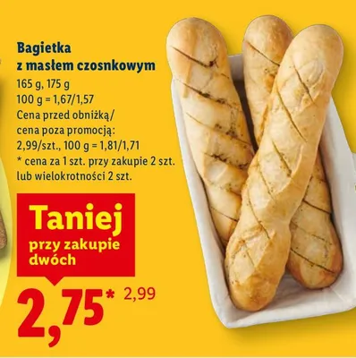 Bagietka z masłem czosnkowym promocja w Lidl
