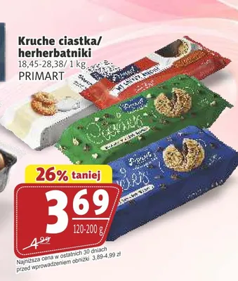Kruche ciastka Primart promocja w Prim Market