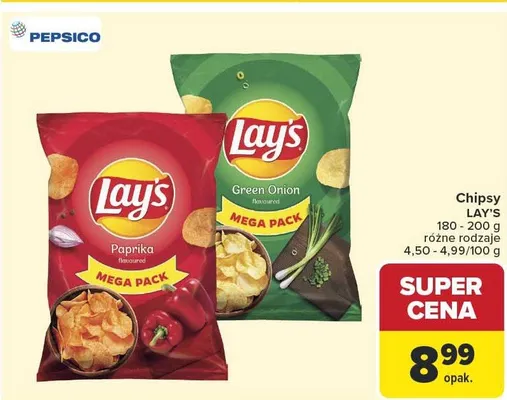 Chipsy Lay's Green Onion promocja w Carrefour