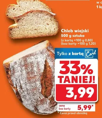 Chleb wiejski Kaufland promocja w Kaufland