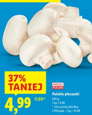 Pieczarki polskie promocja w Lidl