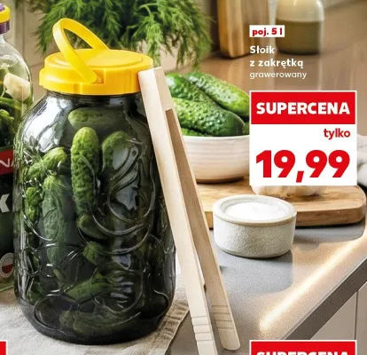 Słoik z zakrętką grawerowany 5 l promocja w Kaufland