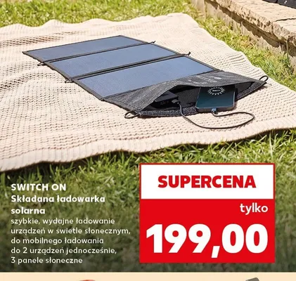 Składana ładowarka solarna Switch On promocja w Kaufland