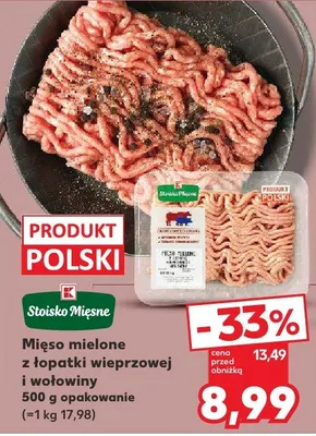 Mięso mielone z łopatki wieprzowej i wołowiny promocja w Kaufland