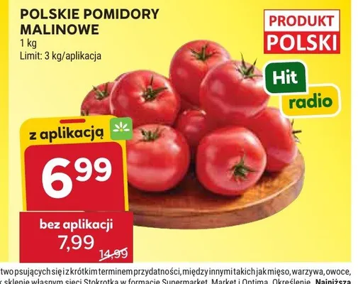Polskie pomidory malinowe promocja w Stokrotka
