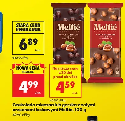 Czekolada z całymi orzechami laskowymi Meltie promocja w Biedronka