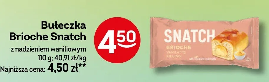 Bułeczka Brioche Snatch z nadzieniem waniliowym promocja w Żabka