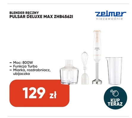 Blender ręczny Zelmer Pulsar Deluxe Max ZHB4562I promocja w Max Elektro
