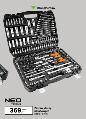 Zestaw kluczy nasadowych Neo Tools 216 elementów promocja w Leroy Merlin