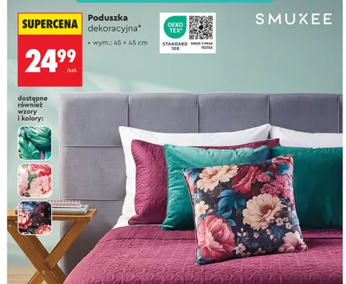 Poduszka dekoracyjna Smukee 45x45 cm promocja w Biedronka