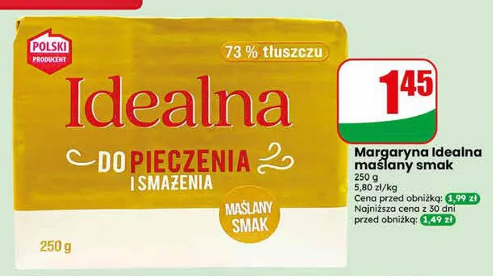Margaryna Idealna maślany smak promocja w Dino