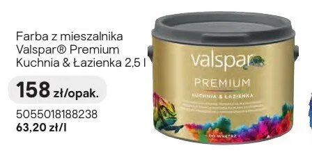 Farba z mieszalnika Valspar Premium Kuchnia & Łazienka 2,5l promocja w Castorama
