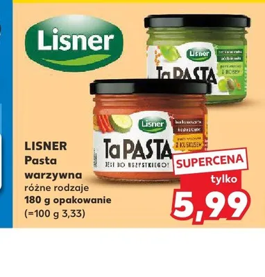 Pasta warzywna Lisner Ta Pasta promocja w Kaufland