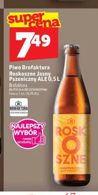 Piwo Brofaktura Roskoszne jasny pszeniczny ALE promocja w TOPAZ