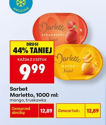 Sorbet truskawkowy Marletto promocja w Biedronka