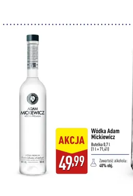 Wódka Adam Mickiewicz promocja w Aldi