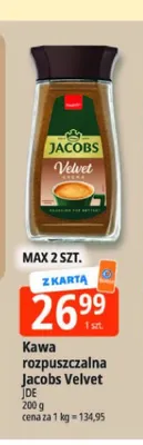 Kawa rozpuszczalna Jacobs Velvet promocja w Leclerc