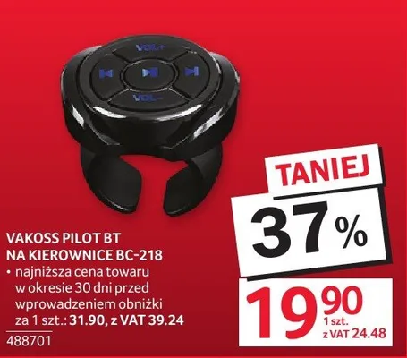 Pilot BT na kierownice BC-218 promocja w Selgros