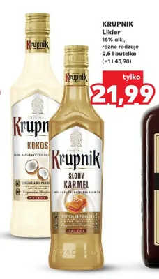 Likier kokos lub słony karmel promocja w Kaufland