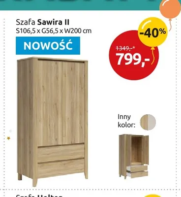 Szafa Sawira Ii promocja w Black Red White