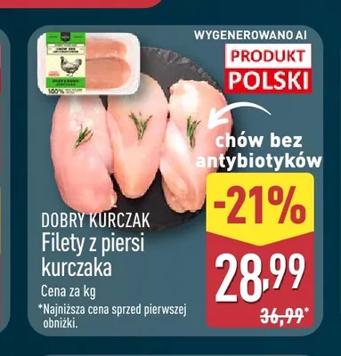 Filety z piersi kurczaka Dobry Kurczak promocja w Aldi