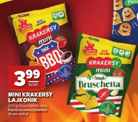 Mini krakersy Lajkonik bbq promocja w Stokrotka