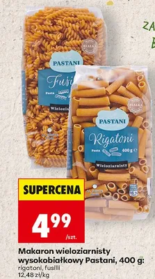 Makaron wieloziarnisty wysokobiałkowy fusilli 400 g promocja w Biedronka