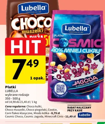 Płatki Lubella Choco muszelki promocja w Intermarche
