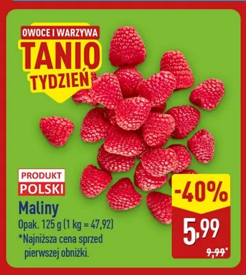 Maliny promocja w Aldi