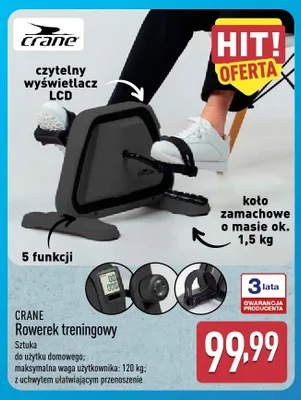 Rowerek treningowy Crane promocja w Aldi