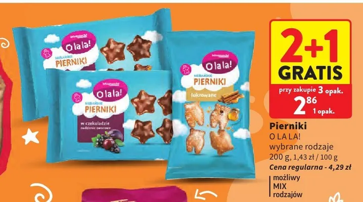 Pierniki O La La! wybrane rodzaje promocja w Intermarche