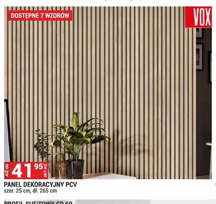Panel dekoracyjny PCV Vox promocja w Merkury Market