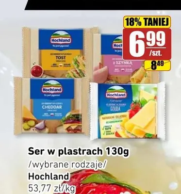 Ser w plastrach z szynką Hochland promocja w API Market