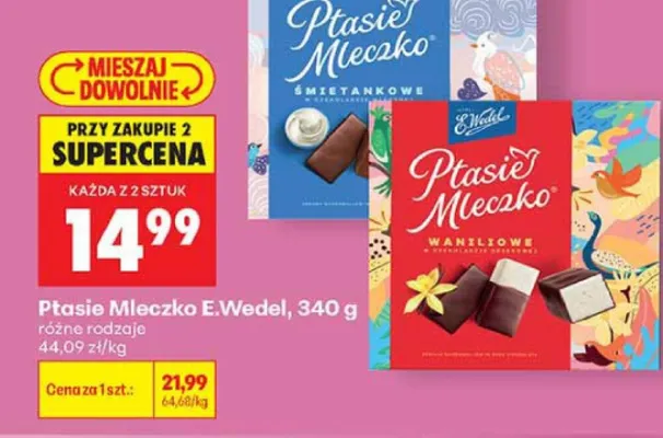 Ptasie Mleczko E.Wedel waniliowe promocja w Biedronka