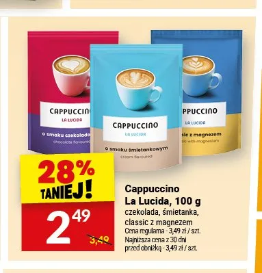 Cappuccino La Lucida o smaku śmietankowym promocja w Twój Market