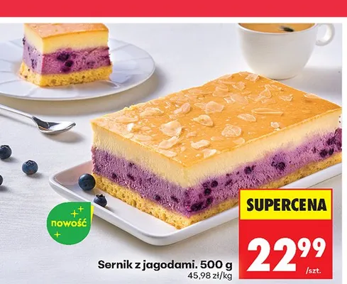 Sernik z jagodami promocja w Biedronka