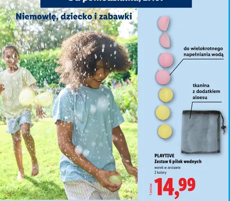 Zestaw 6 piłek wodnych Playtive promocja w Lidl