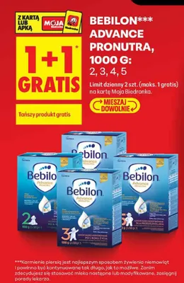 Mleko modyfikowane Bebilon Advance Pronutra 4 promocja w Biedronka