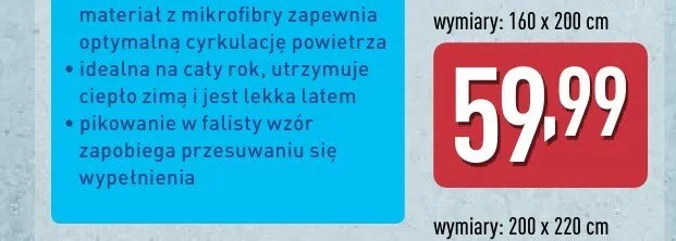 Kołdra promocja w Aldi